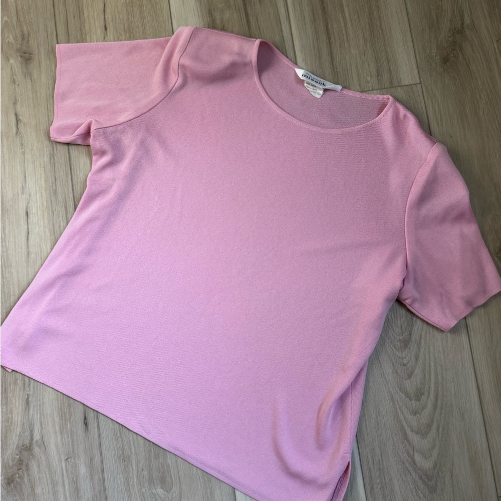 Misook Pink Knit Blouse